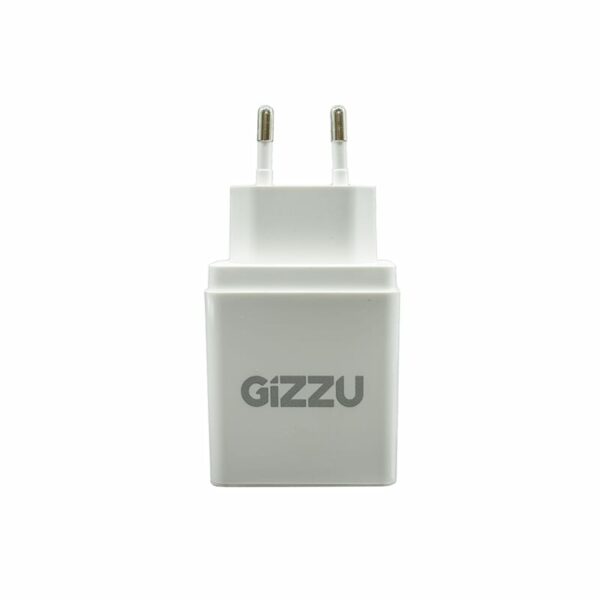 GIZZU Wall Charger Dual USB Port 3.4A - White (GrimworX) - Image 2
