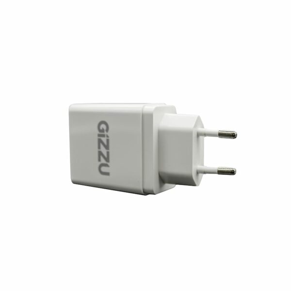 GIZZU Wall Charger Dual USB Port 3.4A - White (GrimworX) - Image 3