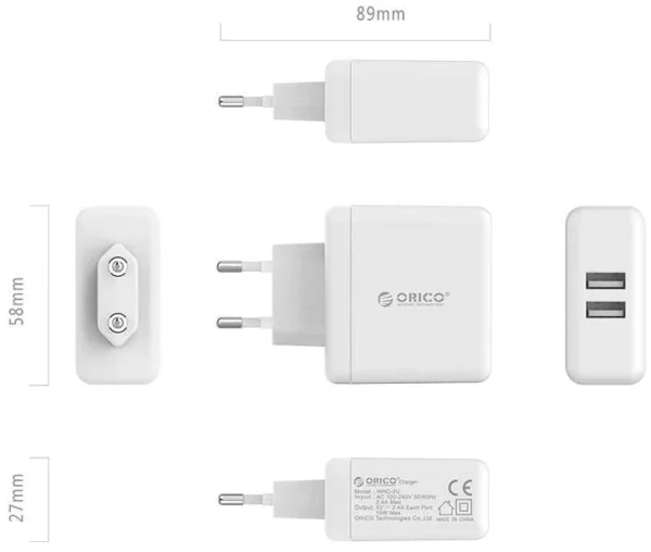 ORICO DUAL USB WALL CHARGER (GrimworX) - Image 4