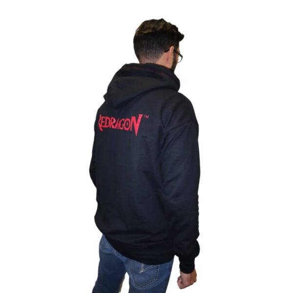 REDRAGON HOODIE WITH FRONT and BACK LOGO - BLACK - LARGE - Image 3