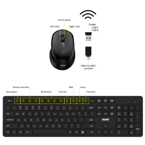 PORT KB Combo Wireless Keyboard + Mouse - Image 6