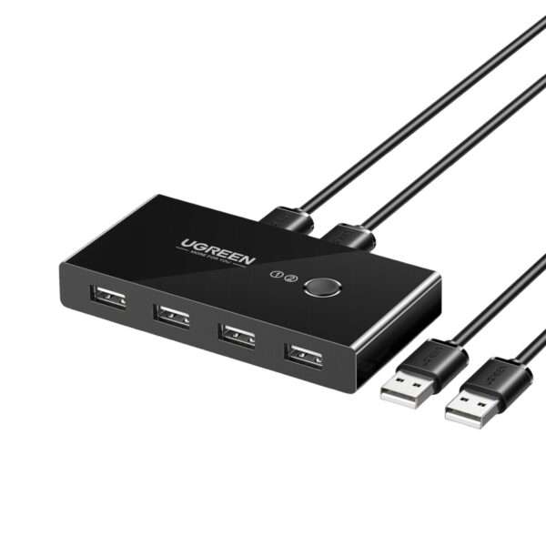 UGREEN USB 2.0 4-Port Switch Box, with 1.5m USB Cables - Image 2