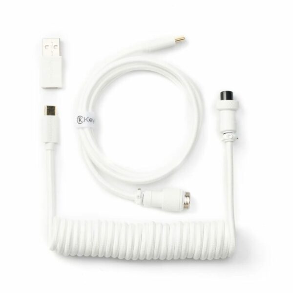 Keychron Coiled Aviator White Cable - Image 2