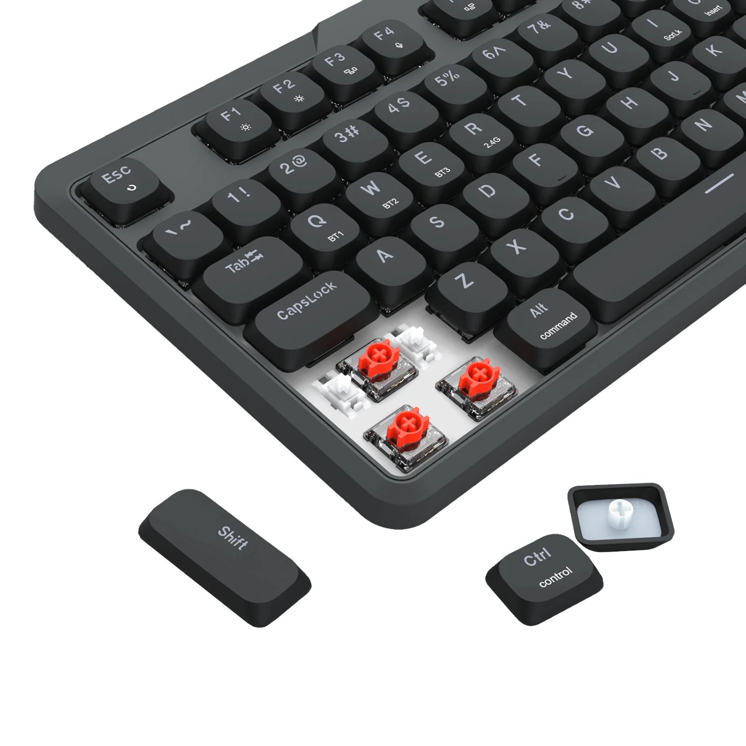 Redragon AETHER K706 PRO Wireless Mechanical Keyboard (75% Layout, Tri-Mode, Gasket Mount, Low-Profile Red Switches) - Image 5