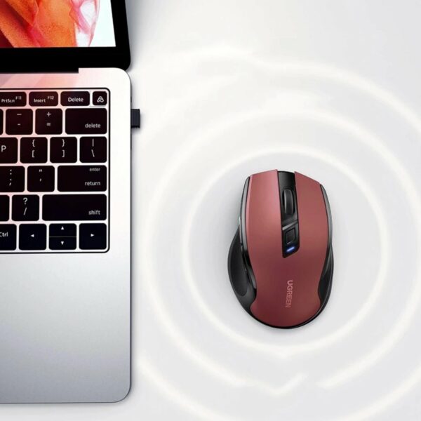 UGreen MU006 2.4GHz Wireless Optical Mouse - Red - Image 5