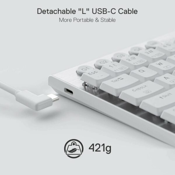 Redragon K632 HORUS Mini 60% RGB Wired Gaming Keyboard – White - Image 5