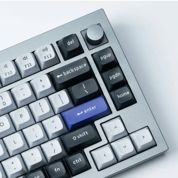 Keychron Double Shot KSA PBT Keycap Set - Dark Grey/White Smoke - Image 2