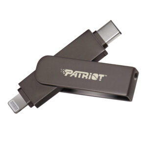 Patriot iLuxe Stick C 256GB USB 3.2 GEN 1 Type C + Lightning Flash Drive – Black