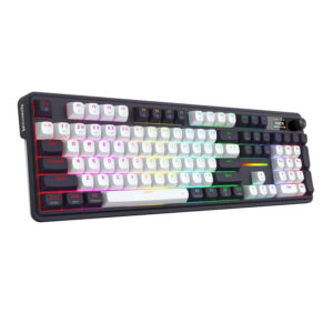 Redragon K762WB-RGB-PRO LCD Full-size Gasket Mechanical Keyboard – Black