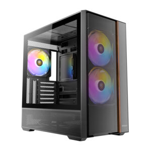 Antec FLUX Rear ARGB ATX Mid Tower Gaming Chassis – Black
