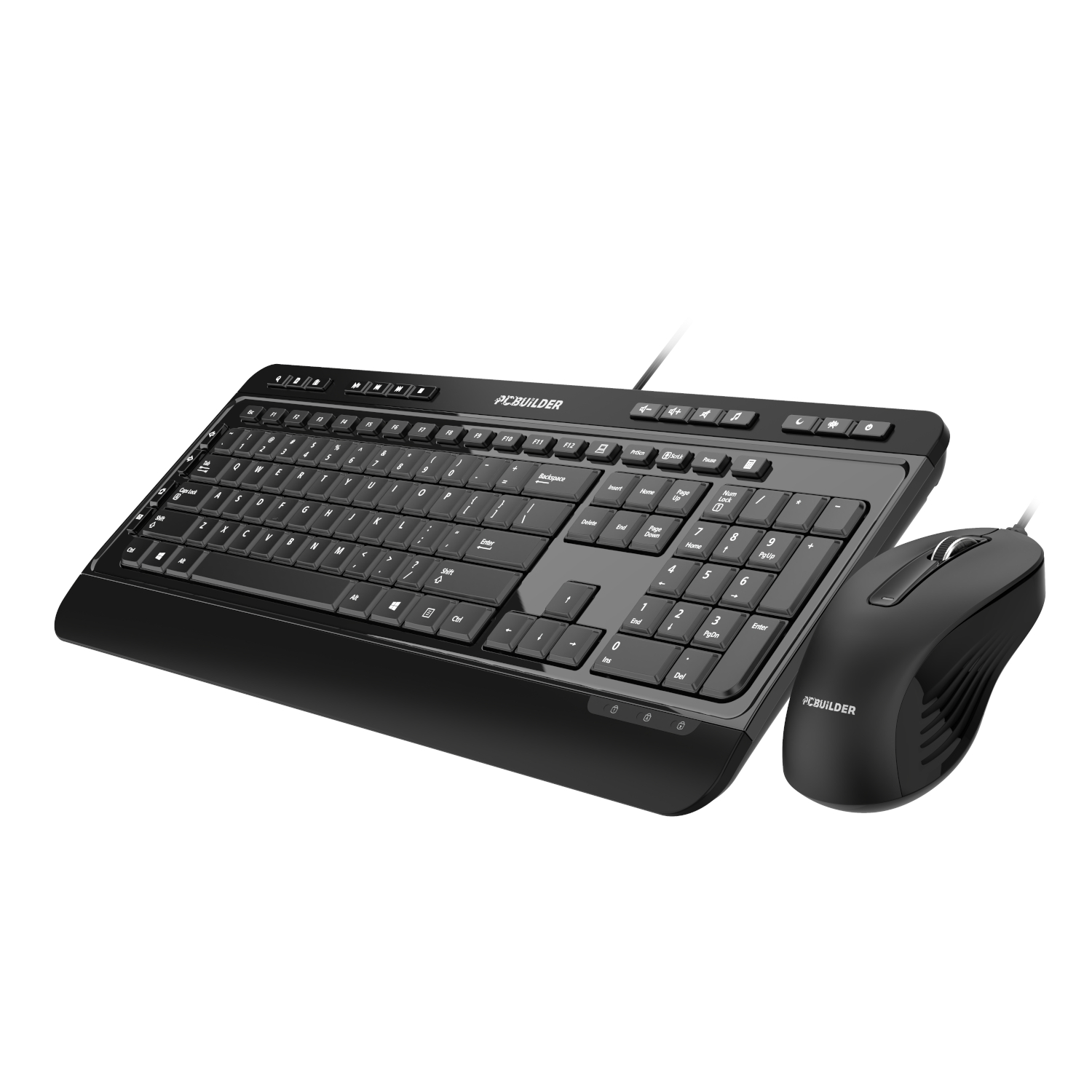 PCBuilder ALPHA Silent Wired Keyboard and Mouse Combo - Image 2