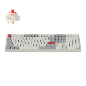 Keychron Q6 Max QMK/VIA Wireless Custom Mechanical Keyboard OSA Gateron Red Jupiter Switches – Shell White