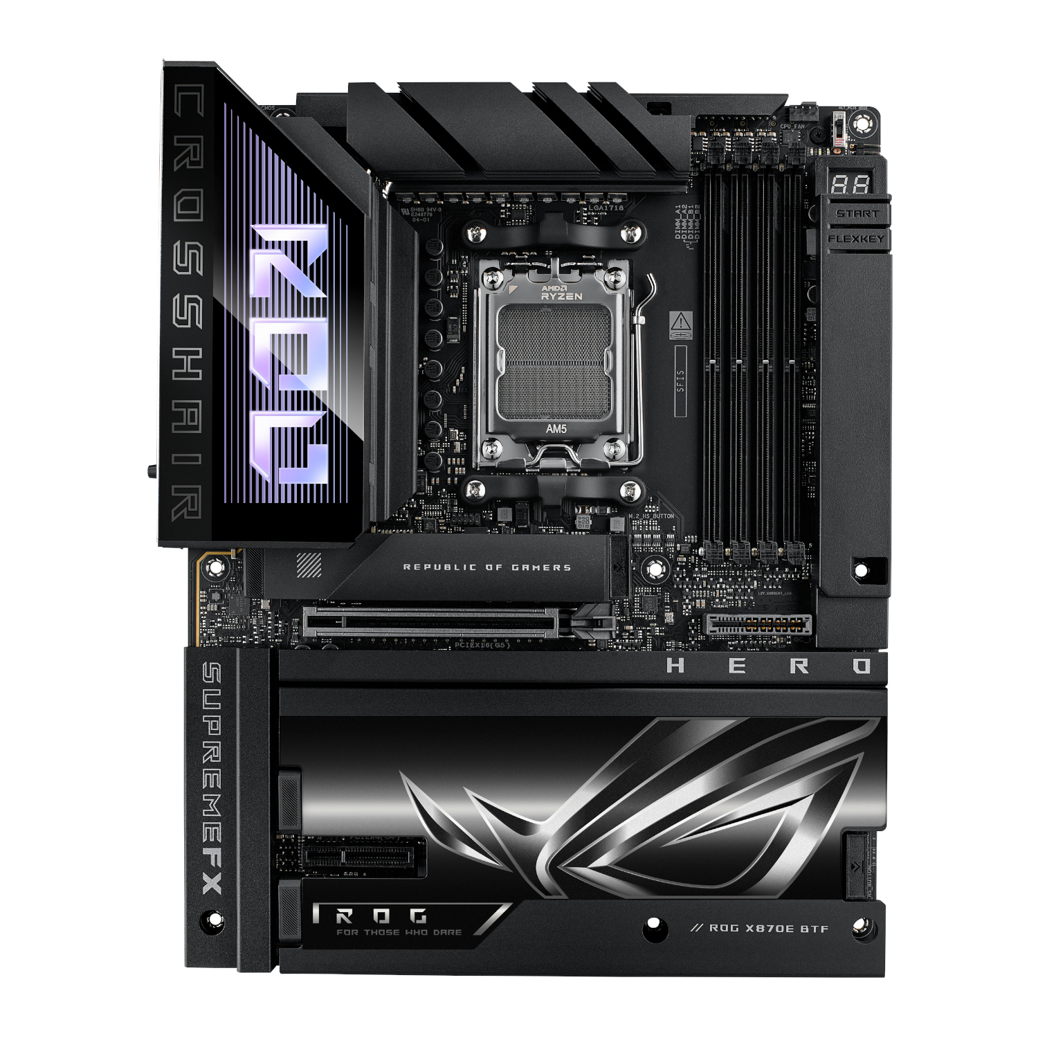 ASUS ROG CROSSHAIR X870E HERO BTF AMD AM5 ATX Gaming Motherboard - Image 2