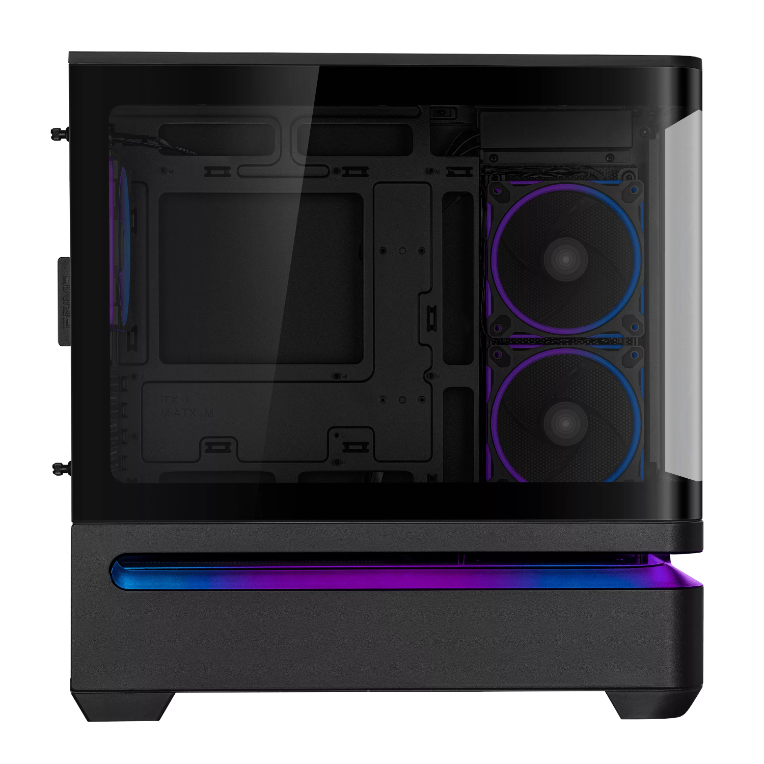 Asus Prime AP202 ARGB Curved Tempered Glass Micro-ATX Chassis – Black - Image 5